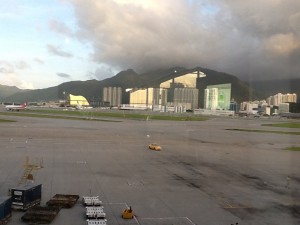 The view from the Hong Kong airport