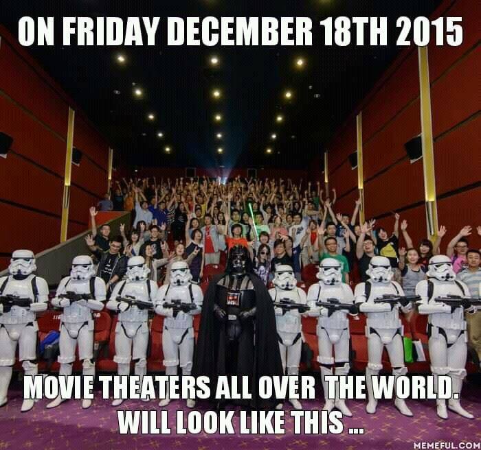 On Friday December 18th 2015 Movie Theaters All Over The World Will Look Like This