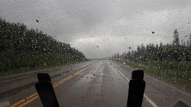 I believe I've mentioned that it has rained almost everyday on this trip.  I'm not sure which of the three days on the loop this was, but could be any of them.