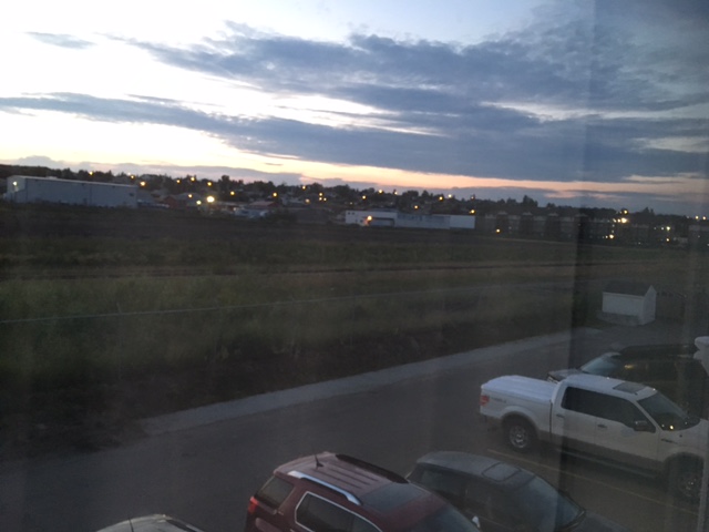 4 am out my hotel window in Dawson Creek