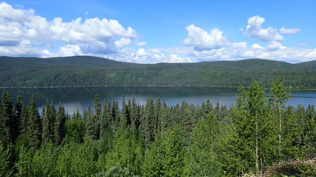 Dease Lake, if I'm not mistaken.  One of many gorgeous lakes along the way.