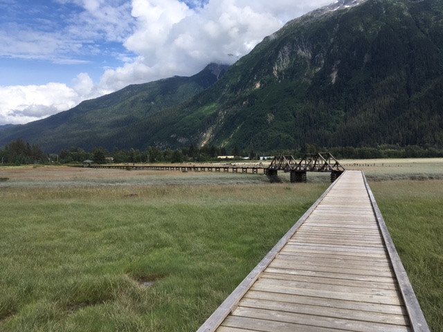 The boardwalk in Stewart, BC.