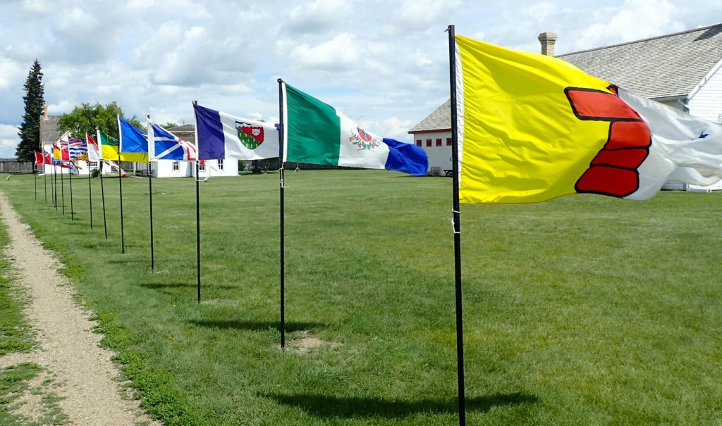 Canadian province flags at Fort Battleford.
