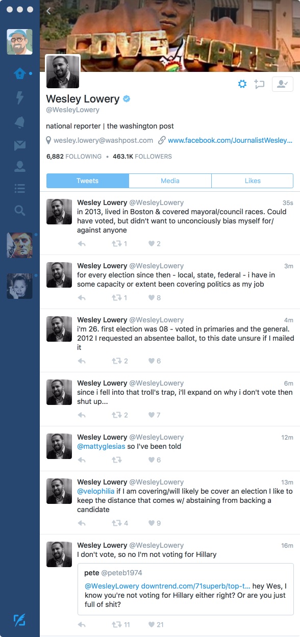 Wesley Lowery's tweets
