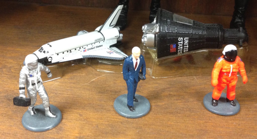 My John Glenn Hot Wheels  Play Set on the shelf in my office.