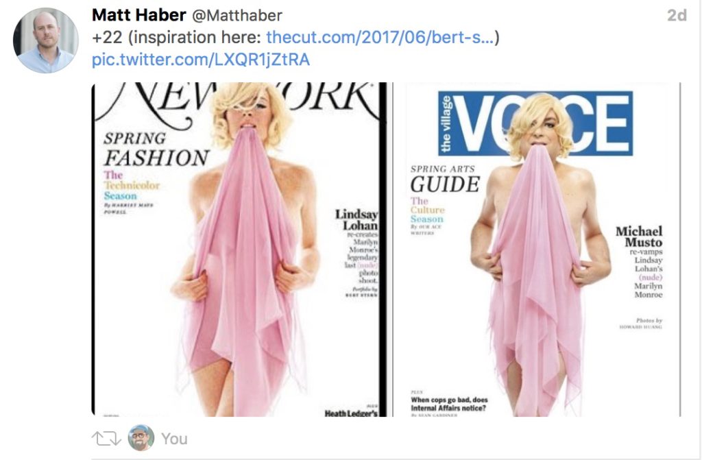 Matt Haber magazine cover tweets
