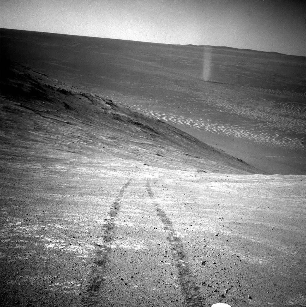 Opportunity's tracks.