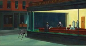 Bernie at Hopper's Nighthawks