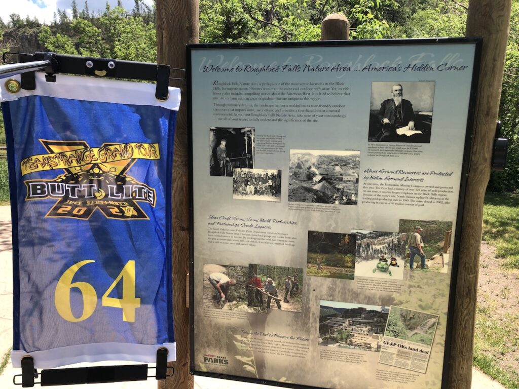 Roughlock Falls Nature Area is located in Spearfish Canyon and is considered to be one of the most beautiful locations in the Black Hills. At one time, the Homestake Mining Company owned this area, but it was never mined. The Homestake mine closed in 2002. (07 Roughlock Falls, 06/28/21)