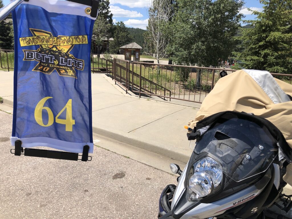 Once again, the monument I needed to photograph couldn't be seen from the parking lot, so here's my Wee Strom at the site. (08a E.C.W 6/289/21)