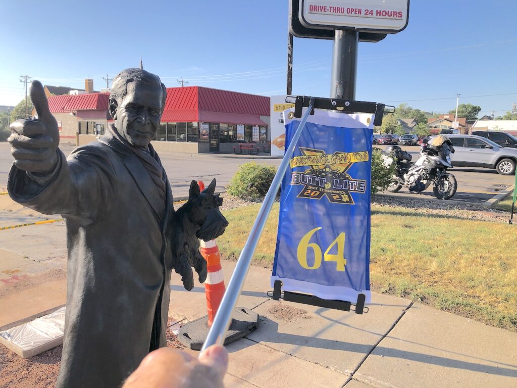 There's also a statue of President G.W. Bush with his dog, Barney. W was not a very strong likeness, and it took Barney for me to be sure I had the right one. (11 GW Bush 7/1/21)