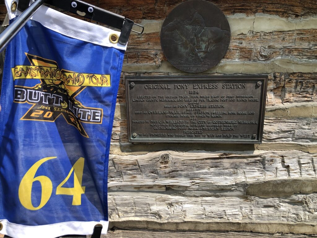 A closeup of the plaque at the Pony Express station. (13a Pony Express 7/18/21)