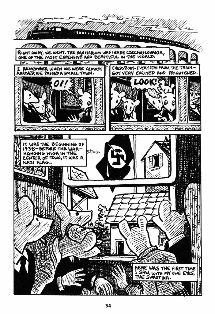 Page 34 from Art Spiegelman's graphic novel "Maus"