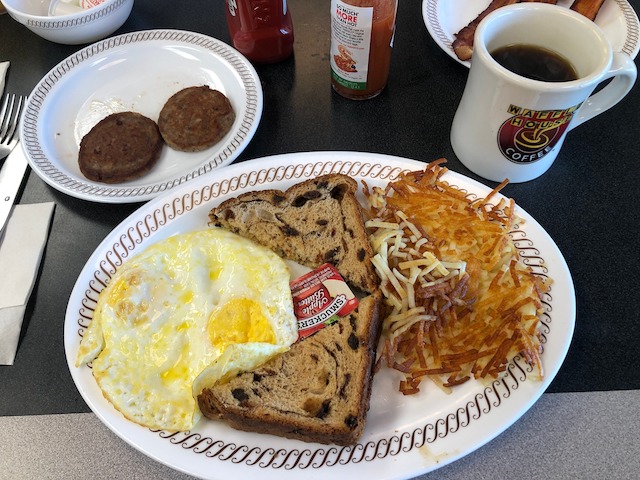 Breakfast plate at Waffle House