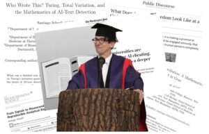 Photo illustration about AI generated text from The Dartmouth student newspaper.